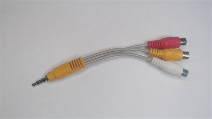 Переходник, адаптер Jack 3,5 - 3RCA, штекер 4pin - 3 гнезда 41-UK0150-0KK02 - фото 14442