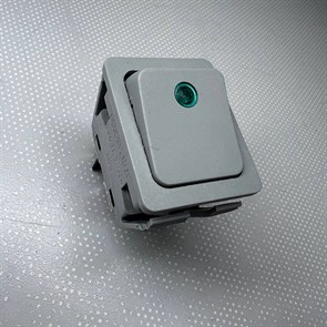 Выключатель для водонагревателя клавишный C6053PLNAB зеленая линза, серый корпус HC-1064216