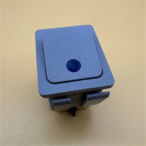 Выключатель клавишный 20A синяя линза, серый корпус HC-1338478