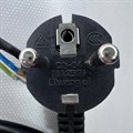 Шнур питания Б/У 3*0,75mm² 16A  250V 0.7м угловая вилка RTS174760000080977-бу